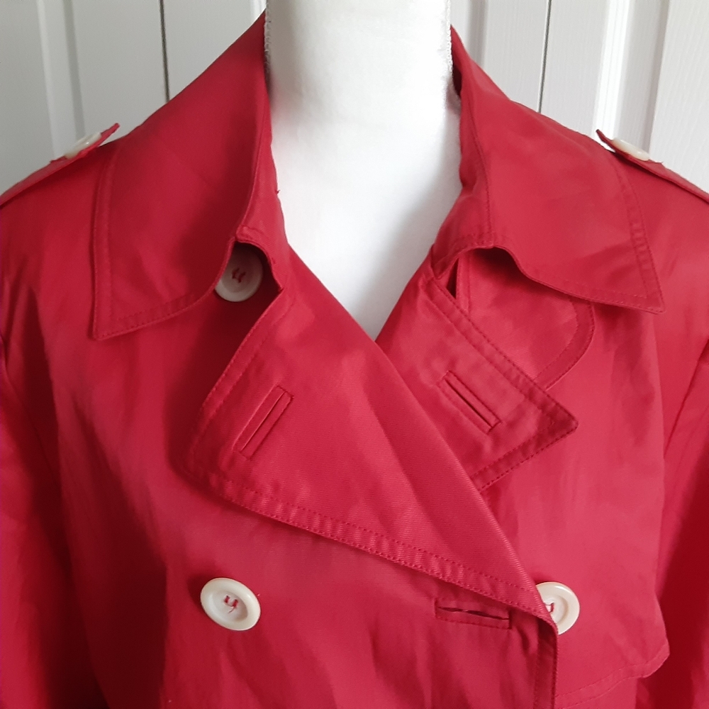 Betty Barclay Red Trench Coat - Picture 9 of 14